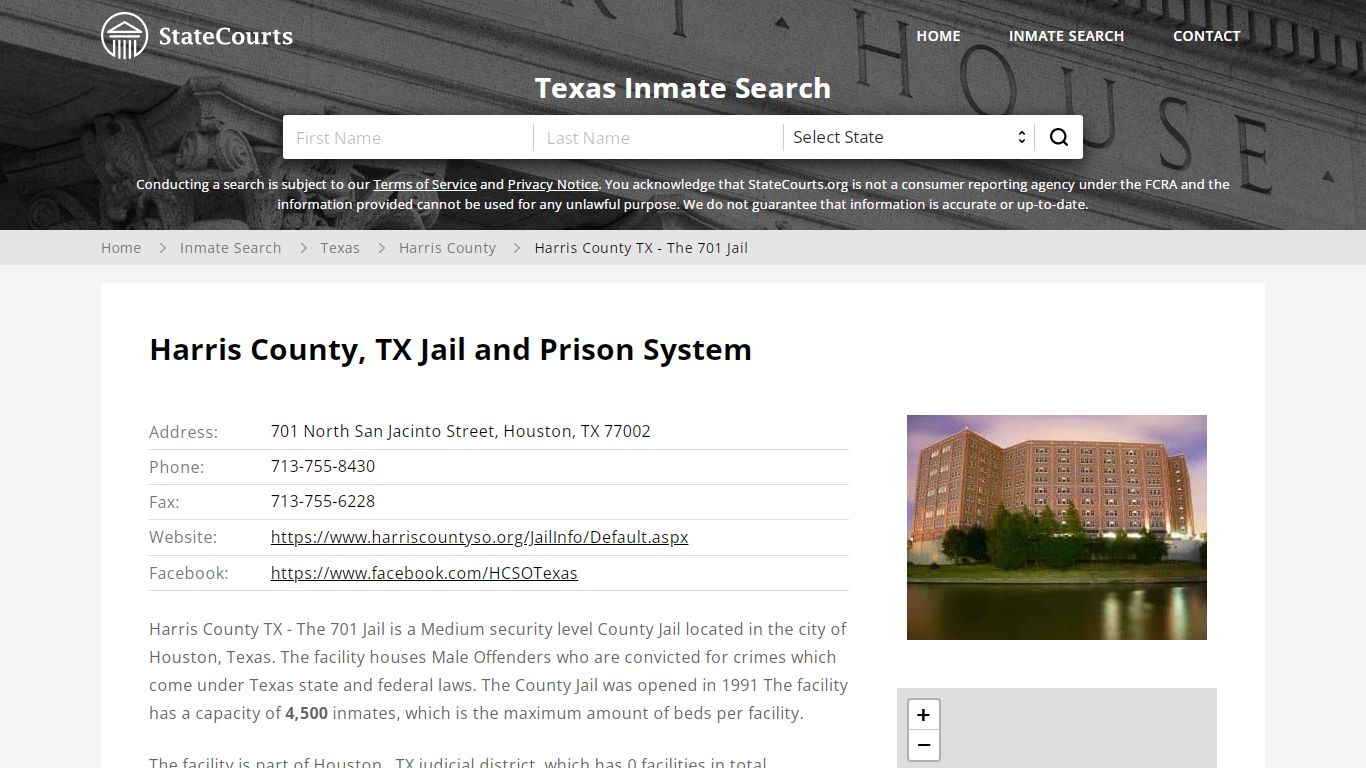 Harris County TX - The 701 Jail Inmate Records Search, Texas - StateCourts